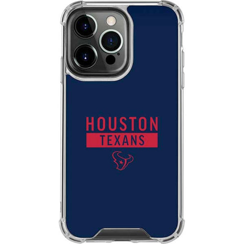 NFL Houston Texans Blue Performance Series iPhone 16 Pro Clear Case